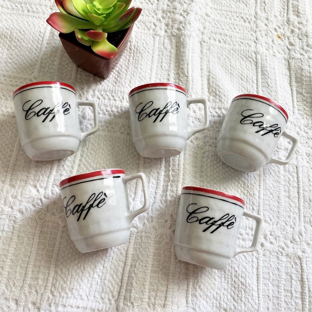 Vintage Caffe ESPRESSO SHOT CUPS--made in Brazil